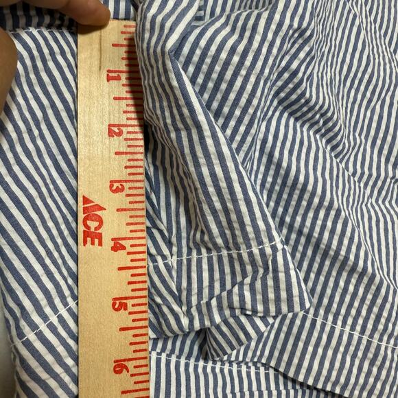 NWT Old Navy 18 Everyday Short Blue Striped Summer Casual Formal Beach Vacation - Picture 5 of 8